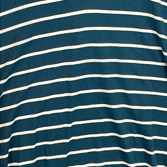 Papermoon Strappy Striped Teal White Loose Fit Tank Top Women Size Small - Picture 2 of 7